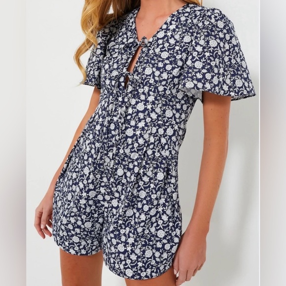 Hyacinth House Pants - NWT Hyacinth House Navy and White Barnell Romper size XS
